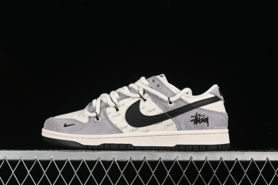 Nike SB Dunk Low Stussy Anniversary Edition Customized Low-Top Casual Skate Shoes - SJ2068-293