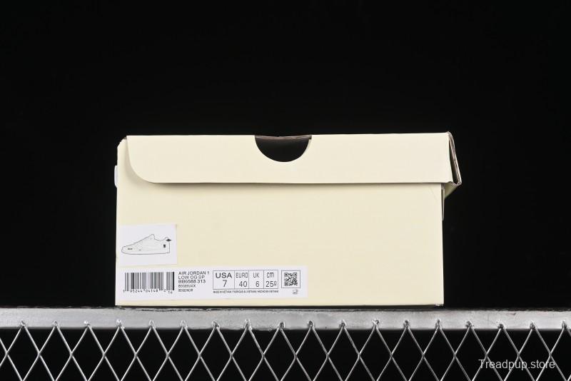 Nike Travis Scott x Fragment Design x Air Jordan 1 Low OG SP AJ1 Burberry Collaboration - BB6588-313