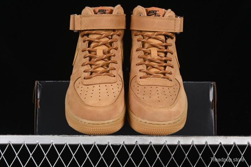 Nike Air Force 1 '07 Mid Suede Casual Sneakers in Wheat - DJ9158-200