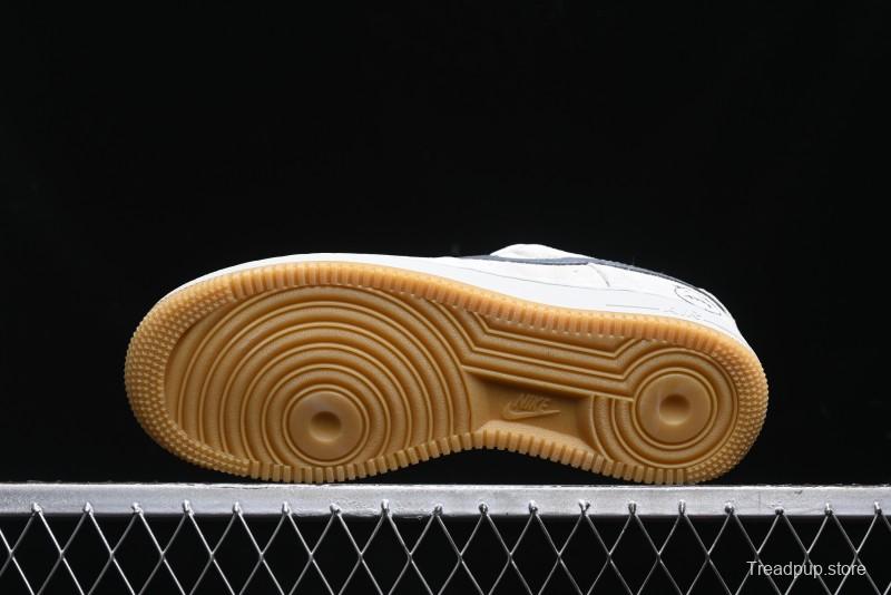 Nike Air Force 1 '07 Low Ghostface Collaboration - Light Grey Pigskin Low-Top Casual Sneakers - DF0188-022