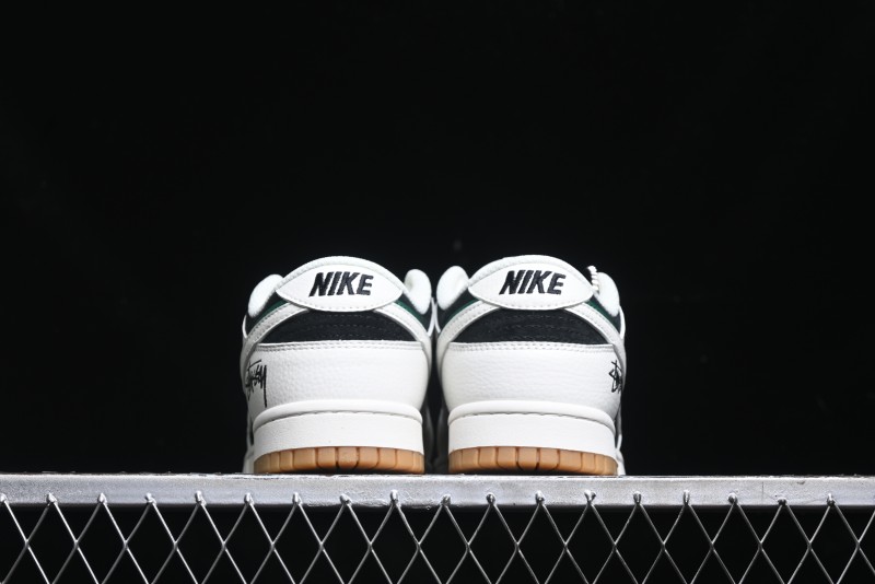 Nike SB Dunk Low Stussy Collaboration - Double Shadow White Hook Anniversary High-End Custom Low-Top Casual Skate Shoes - SF1029-406