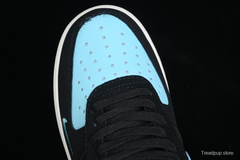 Nike Air Force 1 '07 Low Stussy Collaboration - Black Tiffany Low-Top Casual Sneakers - KK1988-030