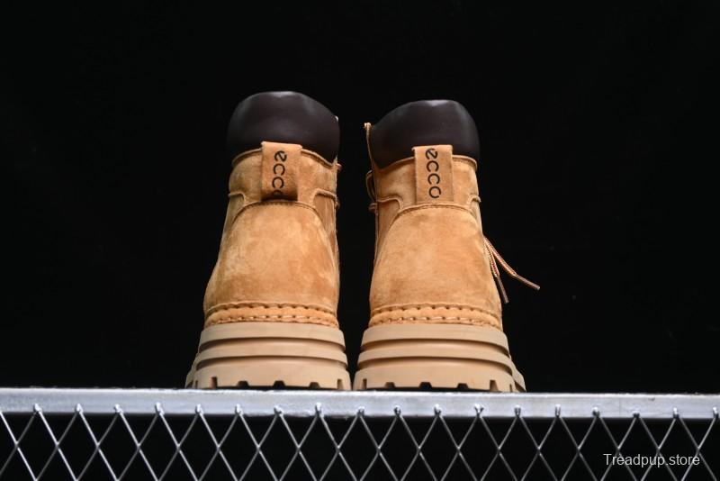 ECCO Exostrike Series Work Leather Anti-Slip Platform Boots - 63890801003