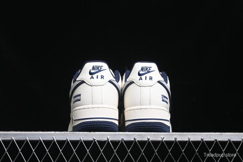 Nike Air Force 1 '07 Low Supreme Collaboration - Light Blue Shadow Swoosh Casual Sneakers - XZ6188-989