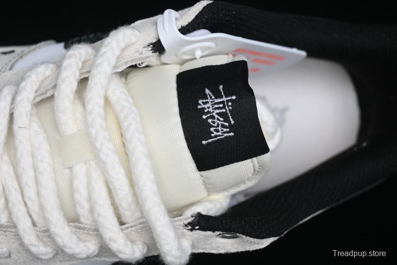 Nike Air Force 1 '07 Low Stussy Collaboration - AF1 Light Grey Red Tag Low-Top Casual Sneakers SJ6698-009