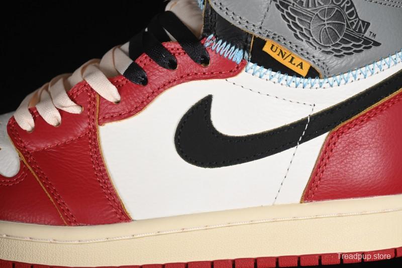 Nike Union x Air Jordan 1 Retro High Basketball Shoes with Chicago-Inspired Colorway - HV8563-600