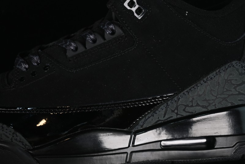 Nike Air Jordan 3 Retro Basketball Shoes in Midnight Black - CT8532-001