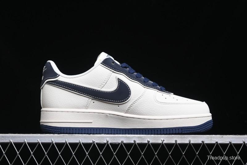 Nike Air Force 1 '07 Low Stone Island x Supreme Collaboration - Navy Blue & Off-White Low-Top Casual Sneakers - BB1616-302