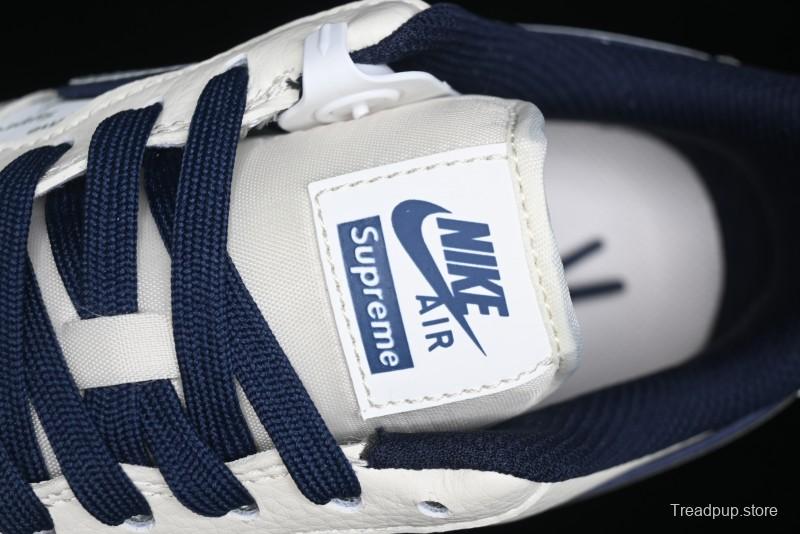 Nike Air Force 1 '07 Low Supreme Collaboration - Light Blue Shadow Swoosh Casual Sneakers - XZ6188-989