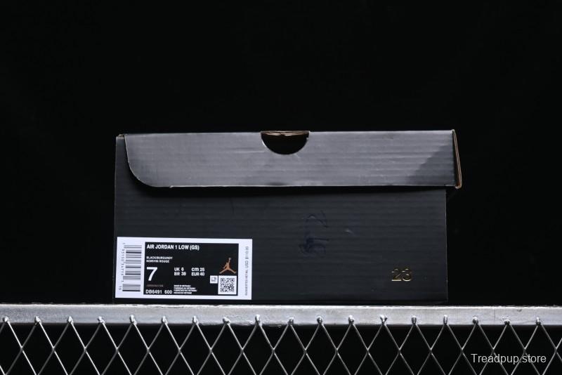 Nike Air Jordan 1 Low AJ1 Black Wine Red Metallic Wings DB6491-600