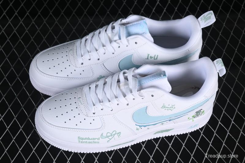 Nike Air Force 1'07 Low "Octopus Brother" SpongeBob Comic Series Squidward Middle East Casual Sneakers - FB8971-060