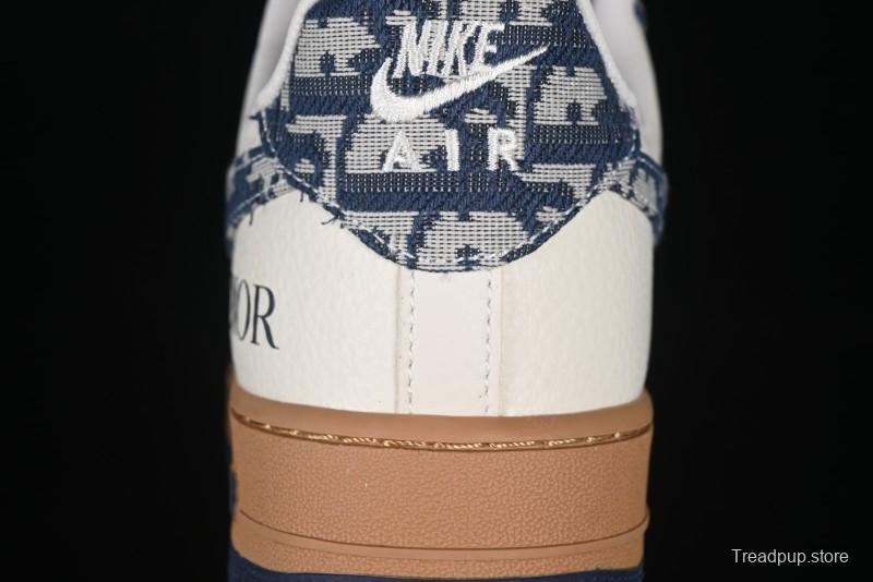 Nike Air Force 1 '07 Low Dior Collaboration Grey Knit Casual Sneakers - KK1988-052