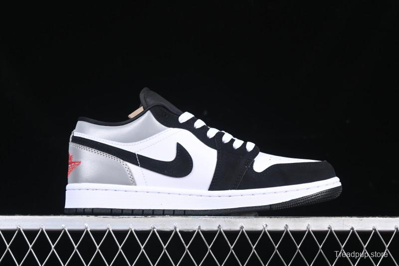 Nike Air Jordan 1 Low Retro Casual Sneakers with Black Swoosh - HF3148-106