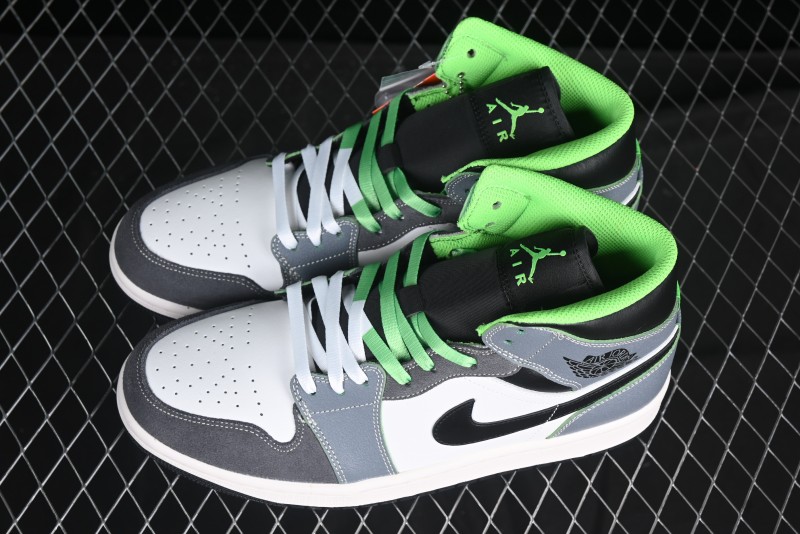 Nike Air Jordan 1 Mid Basketball Shoes in White Grey Brown Casa 93 Colorway - HQ3829-001