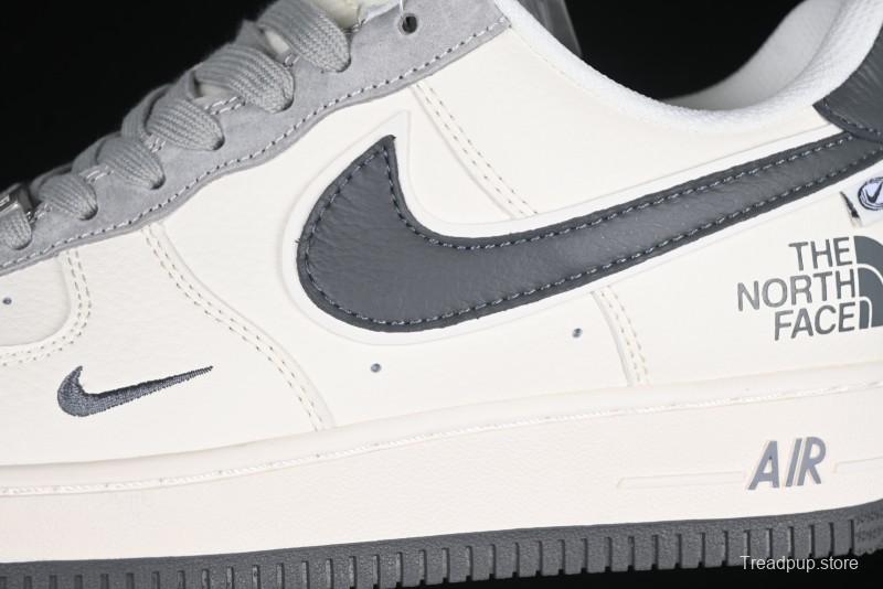 Nike Air Force 1 '07 Low The North Face Collaboration Beige Grey Check Grey Outsole Casual Sneakers - XZ6188-191