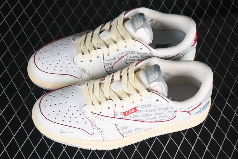 Nike Travis Scott x Fragment Design x Air Jordan 1 Low OG SP AJ1 Low Top Casual Sneakers - AG3702-808
