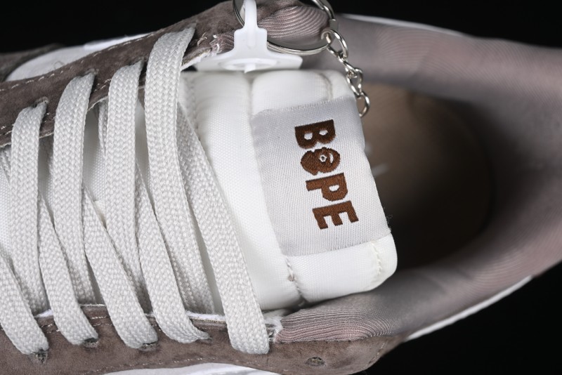 Nike Air Force 1 '07 Low Bape Collaboration Brown White Swoosh Low-Top Casual Sneakers - KK1988-035
