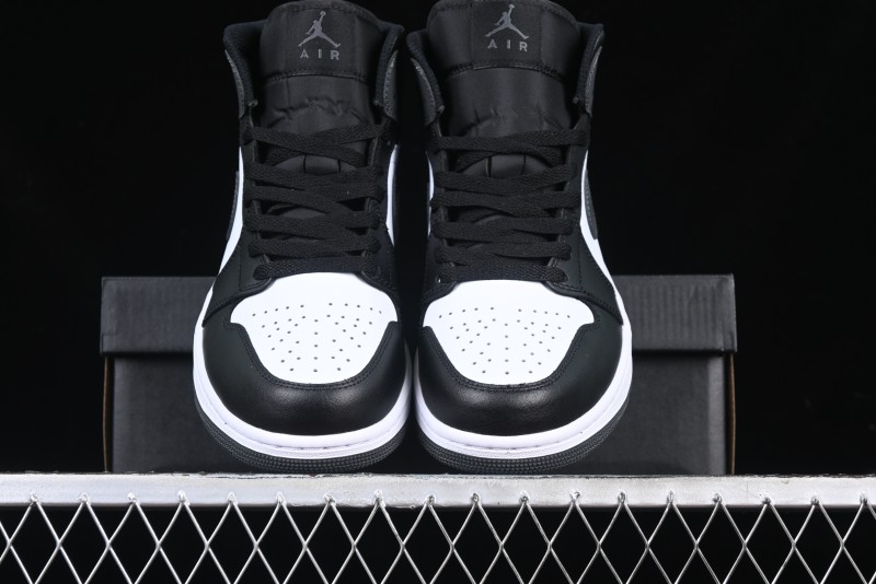 Nike Air Jordan 1 Mid AJ1 White Black Gray Culture Leisure Sneakers - DQ8426-001
