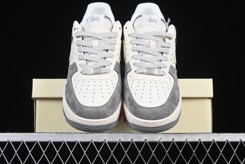 Nike Air Force 1 '07 Low Stussy Minimalist Grey Low-Top Casual Sneakers - XZ6188-672