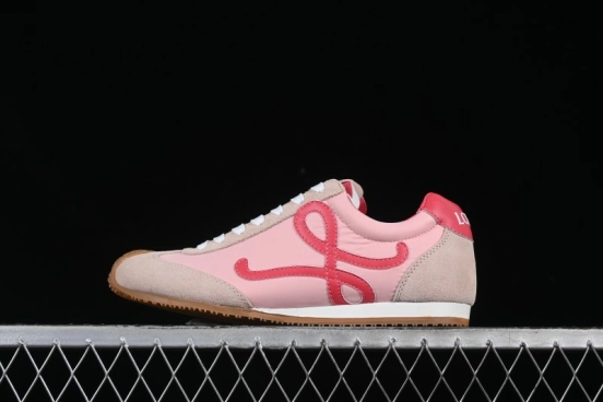Loewe Ballet Runner 2.0 Sneakers Retro Style Lightweight Casual Sports Shoes - Pink Rose