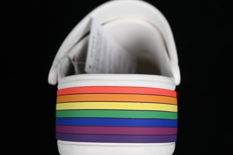 Crocs Crocband Platform Rainbow Comfortable Thick-Soled Clogs - B.D4