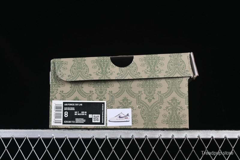 Nike Air Force 1 '07 Low Gucci Collaboration Beige Grey Pattern Low-Top Casual Sneakers - XZ6188-723