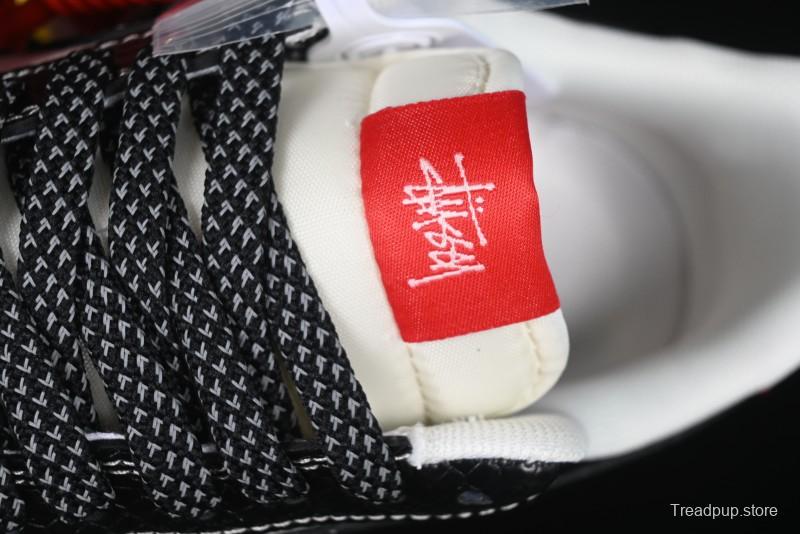Nike Air Force 1 '07 Low Stussy Collaboration Year of the Snake Limited Edition Black Snake Dual-Color Casual Sneakers - HH7518-034
