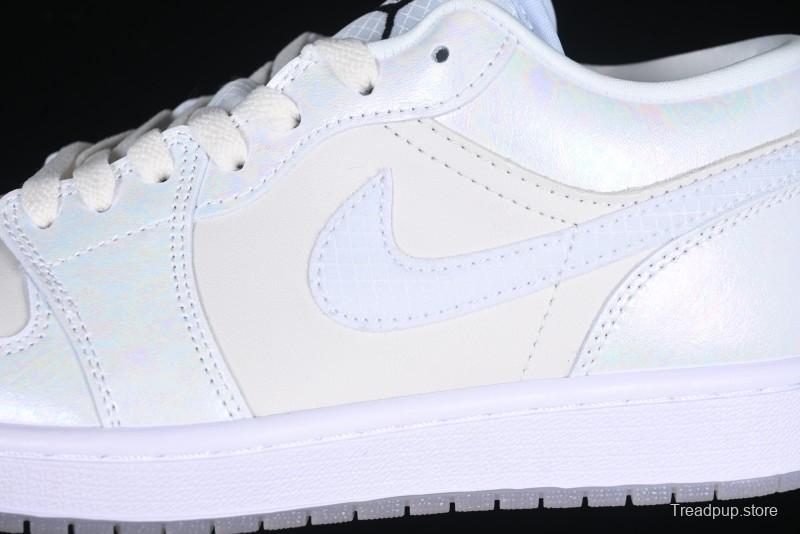 Nike Air Jordan 1 Low "Year of the Snake 2025" AJ1 Basketball Shoes with Iridescent Pearl Finish - HF4080-001