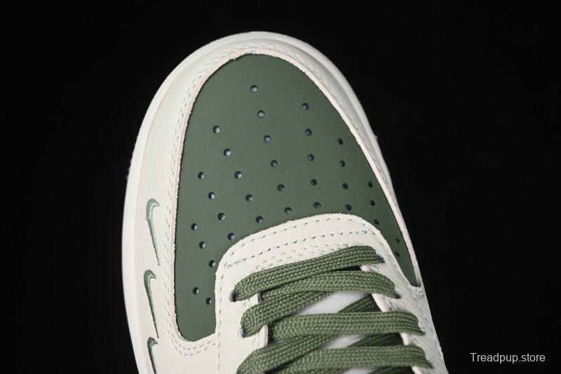 Nike Air Force 1 '07 Low The North Face Collaboration Beige Green Mini Swoosh Casual Sneakers - KK1988-043