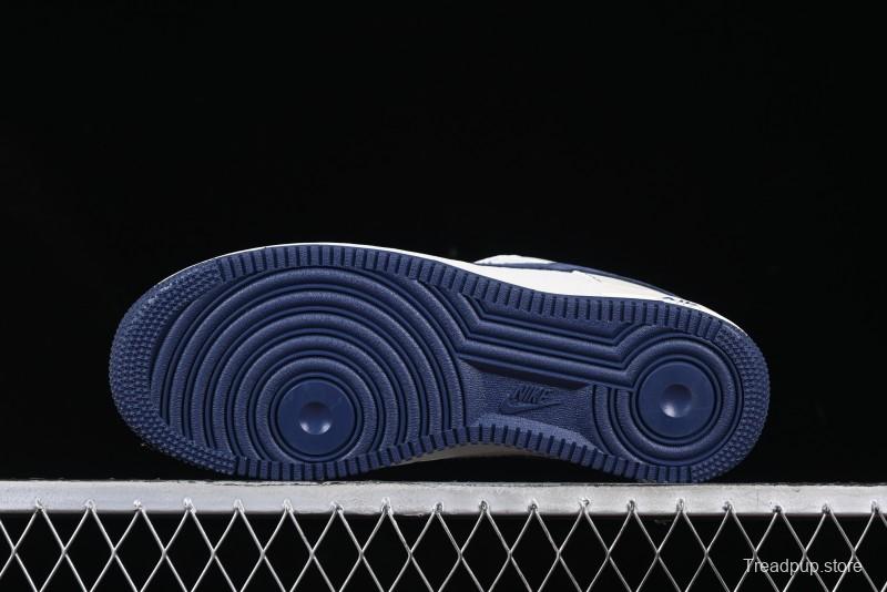 Nike Air Force 1 '07 Low Supreme Collaboration Sneakers with Red Tab and Blue Swoosh - BB7518-021