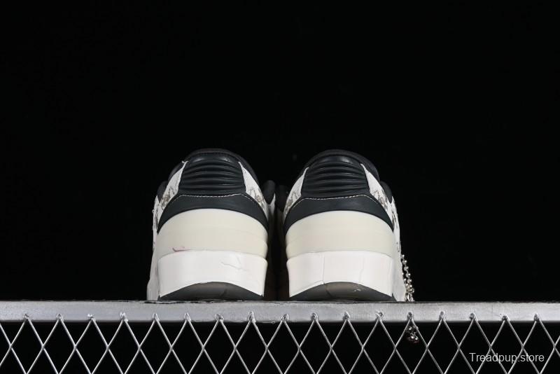 Nike Air Jordan 2 Retro AJ2 Low Top Basketball Shoes with Phoenix Embroidery Dragon Year Limited Edition - FJ5736-100