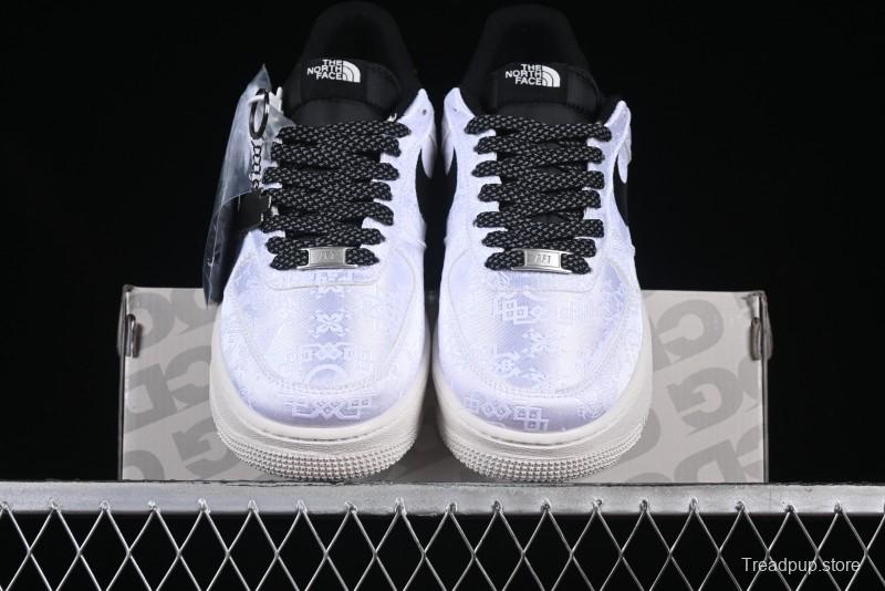Nike Air Force 1 '07 Low North Face Edison Chen Collaboration White Silk Dual-Tone Casual Sneakers - DM6868-054