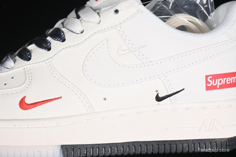 Nike Air Force 1 '07 Low Supreme Collaboration Casual Sneakers with Dual-Color Sole - XZ6188-017