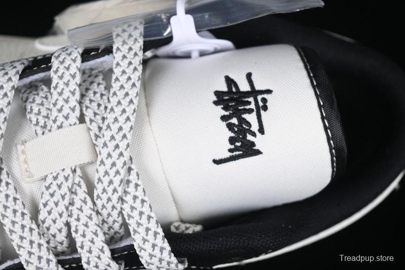 Nike Air Jordan 1 Low AJ1 Stussy White Black Leather Retro Basketball Shoes - XX3318-507