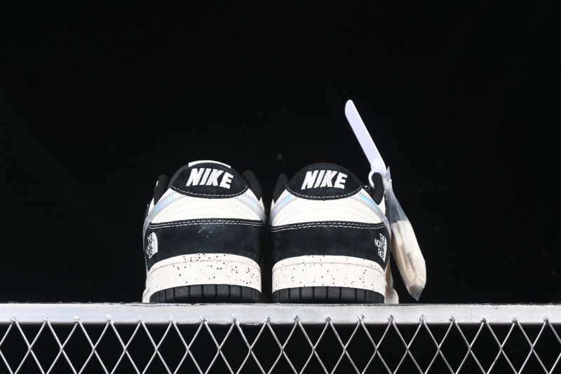 Nike SB Dunk Low The North Face Collaboration Beige Black Iridescent Swoosh Anniversary Custom Low-Top Casual Skate Shoes - DM6868-018