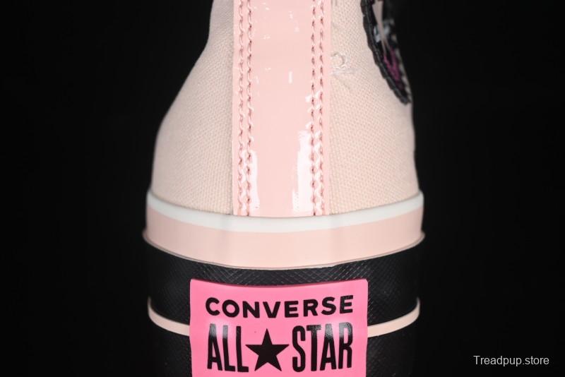 Converse Chuck 70 High Top Platform Sneakers in Pink Color Block Design - A14825C