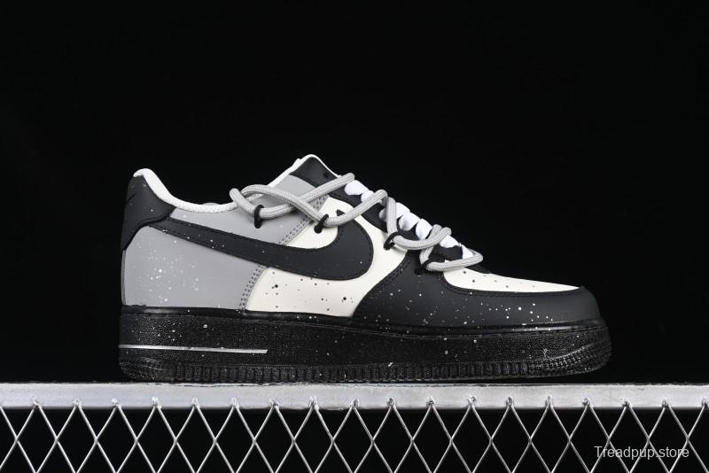Nike Air Force 1'07 Low Star Graffiti Hand-Painted Casual Sneakers with Full-Length Air Cushion - XV7981-476