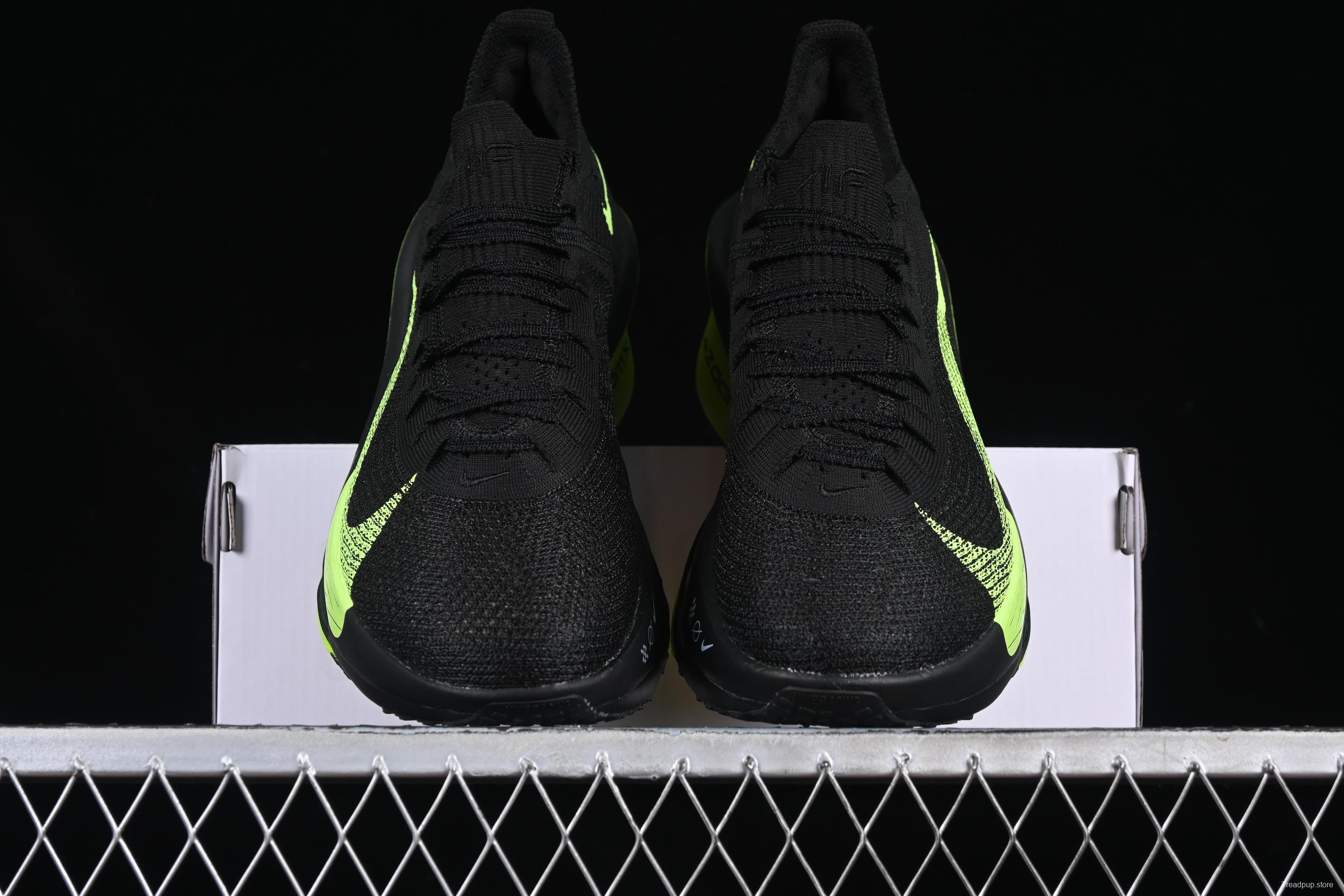 Nike Air Zoom Alphafly NEXT% 2 - Black & Volt Green Performance Running Shoes
