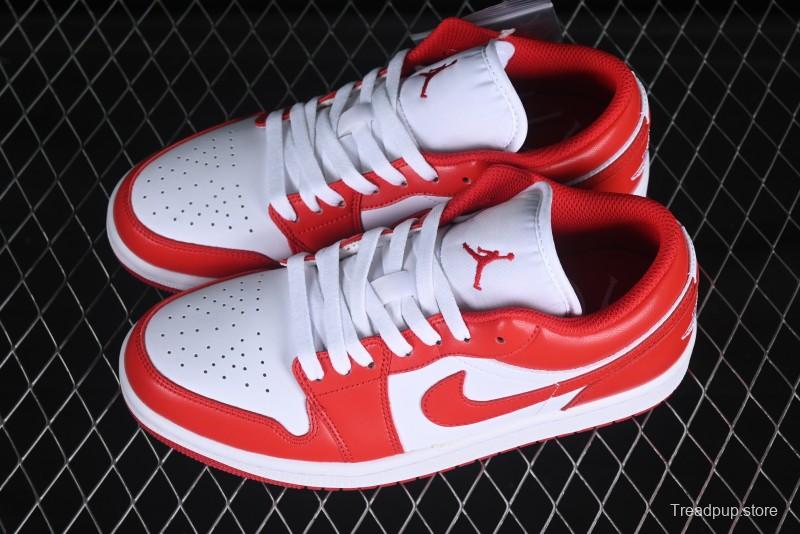 Nike Air Jordan 1 Low AJ1 White Red Casual Sneakers - 553558-166