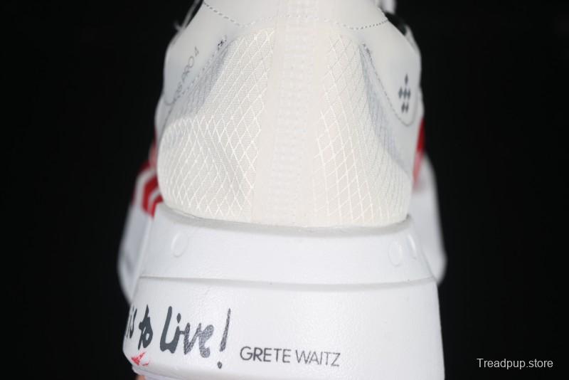 Adidas Lightstrike Pro Running Shoes - White/Red with Inspirational Design