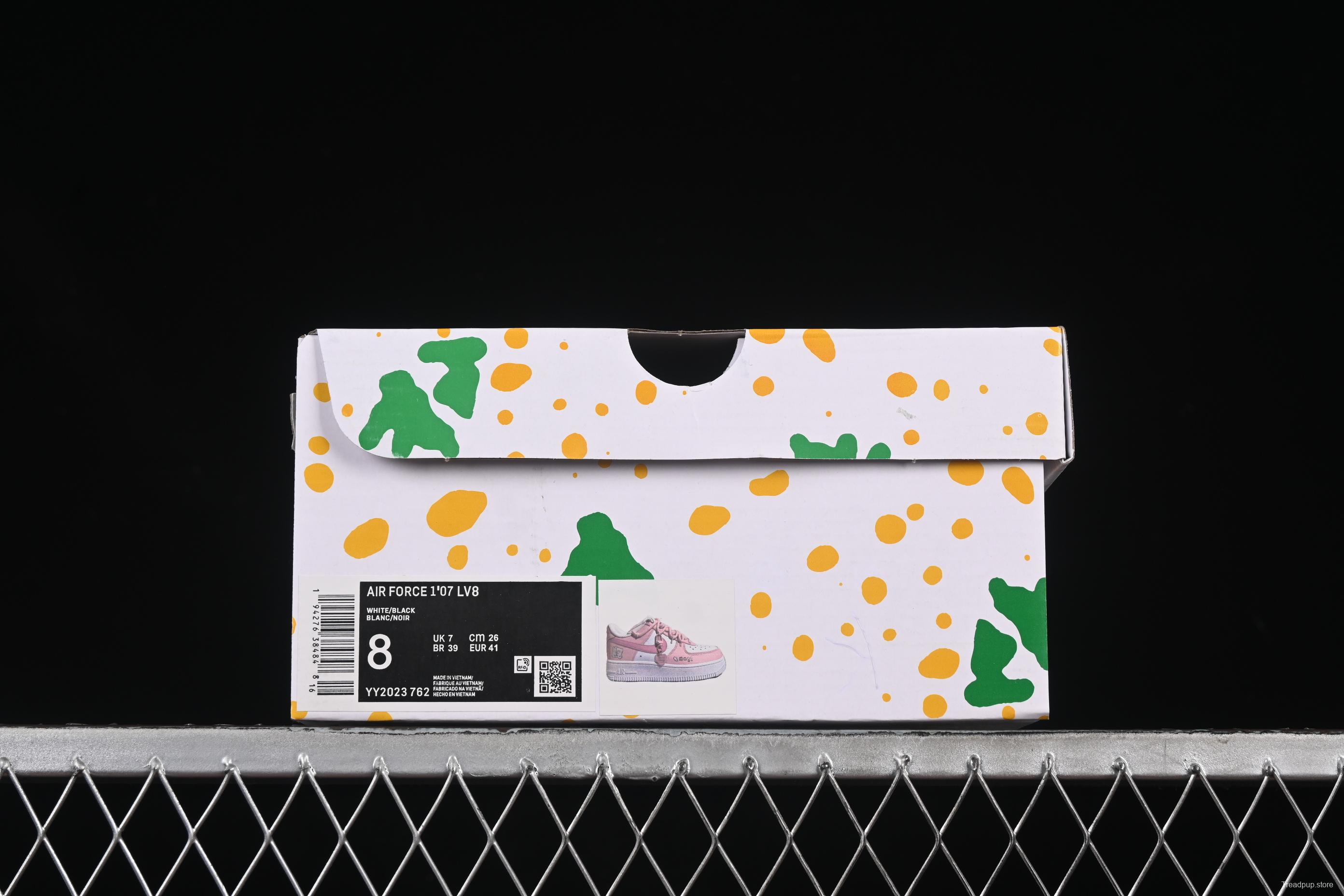 Nike Air Force 1'07 Low Pink Lover Casual Sneakers with Cartoon Patterns - YY2023-762