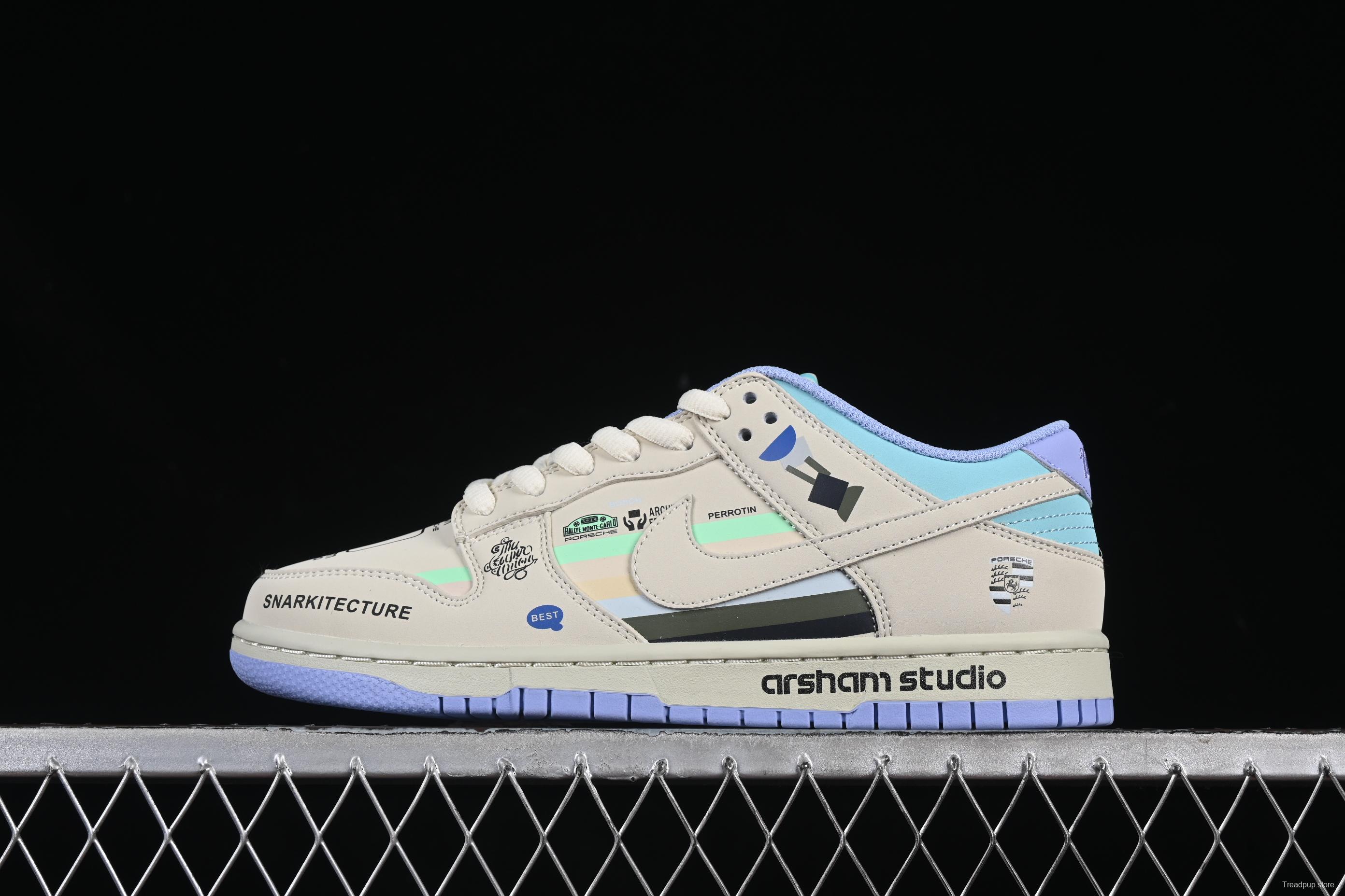 Nike SB Dunk Low Porsche Colorway Anniversary Custom Low-Top Casual Sneakers - MU0232-363