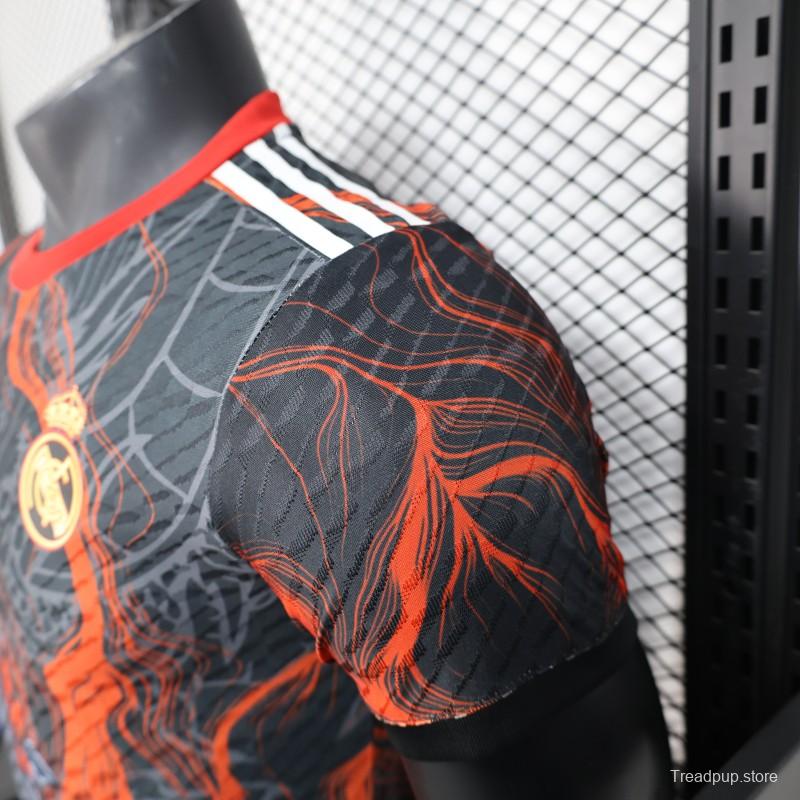 Player Version 25/26 Real Madrid Black with Dragon Design Jersey