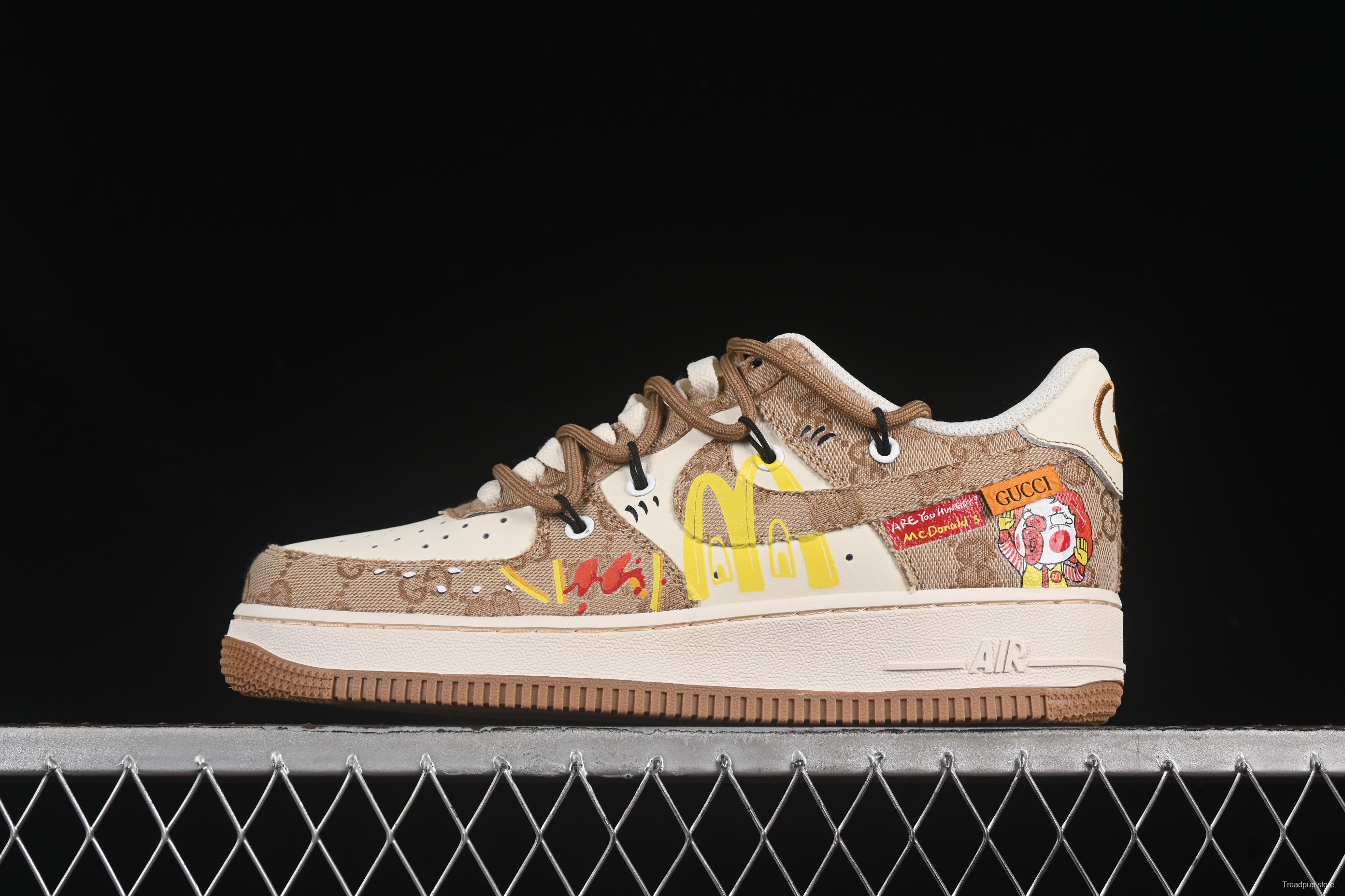 Nike Air Force 1'07 Low Casual Sneakers with McDonald's Collaboration Design - BD0077-111