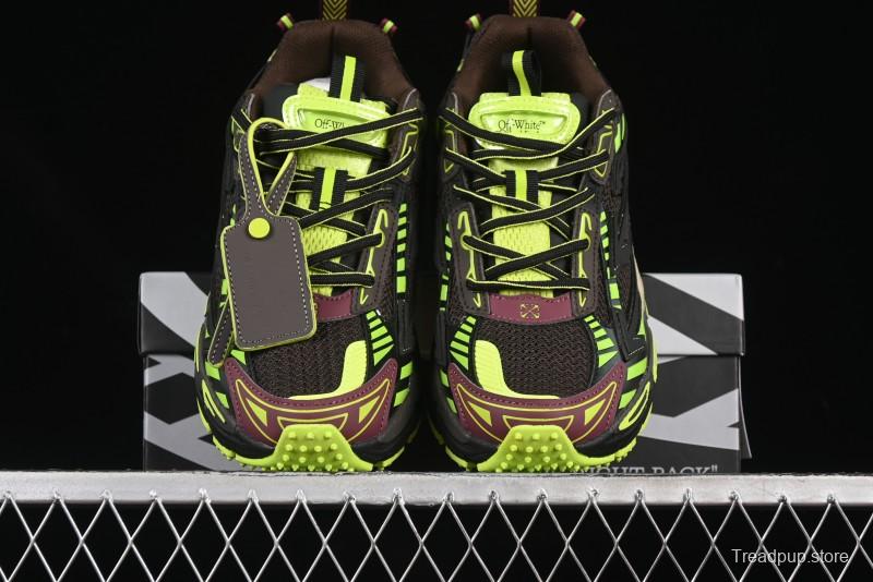 Off-White Be Right Low-Top Lifestyle Sneakers in Black Green - X.E5