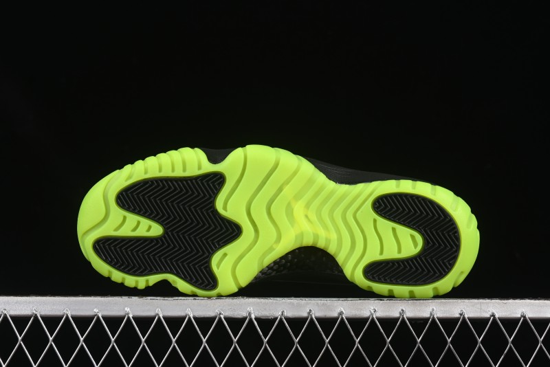 Nike Air Jordan 11 Retro CT8012-003 Basketball Shoes in Black & Guacamole Green