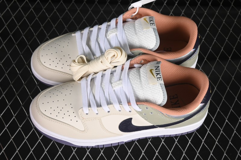 Nike Dunk Low Floral Swoosh Floral Theme Low-Top Casual Sneakers - HV5750-133