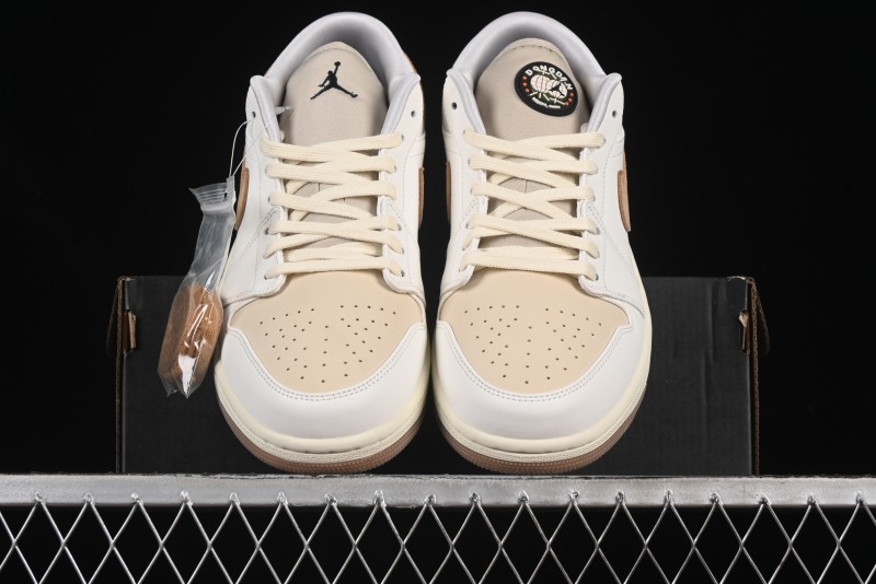 Nike Air Jordan 1 Low "Dongdan" Casual Sneakers in Coconut Milk White - IB8855-121