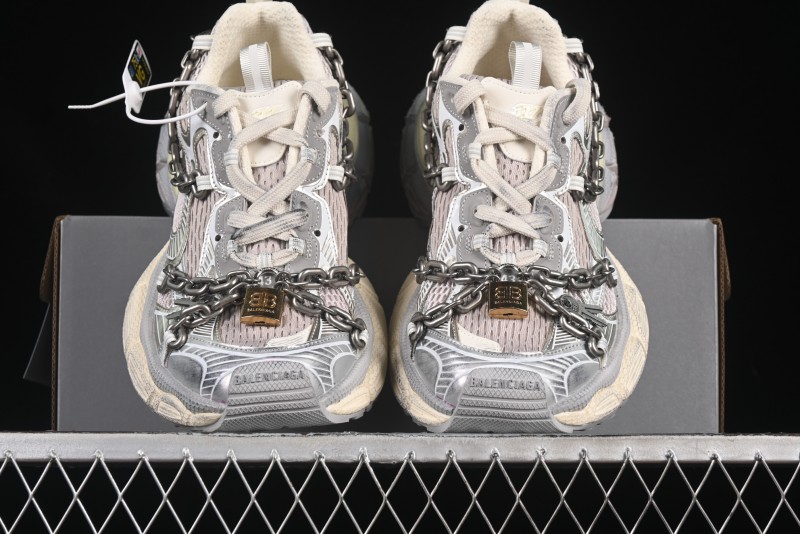 Balenciaga Phantom Sneaker 3XL Running Shoes with Transparent Heel Strap - W3XPL9182
