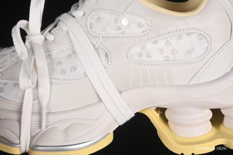 GG-CC Star Same Style Lace-up Hollow Out Dad Shoes with 5cm Height Increasing Sole - G25U9988